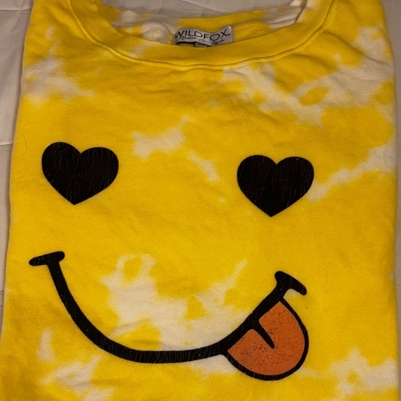 Wildfox Oversized Sweatshirt Yellow XL Long Sleeves Rounf Neck Preowned - Picture 1 of 9